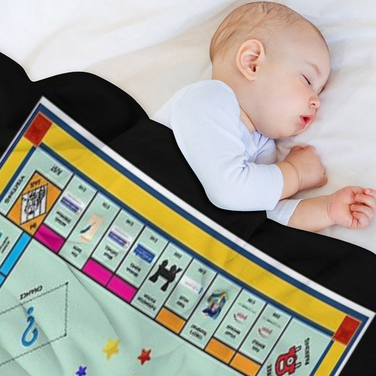 Monopoly Board Game Classic Plush Throw Blanket