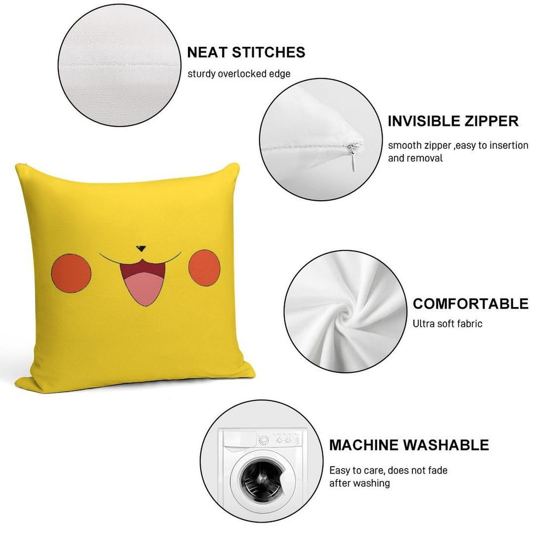 The Electric Mouse Soft Fade-Resistant Throw Pillow