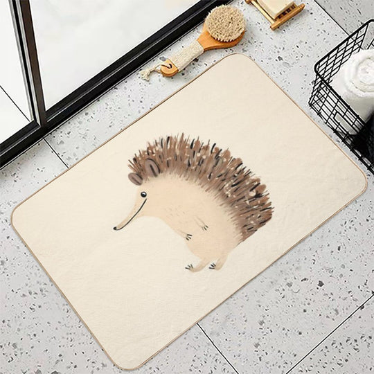 Happy Hedgehog Sketch  Multi-Purpose Bath Mat