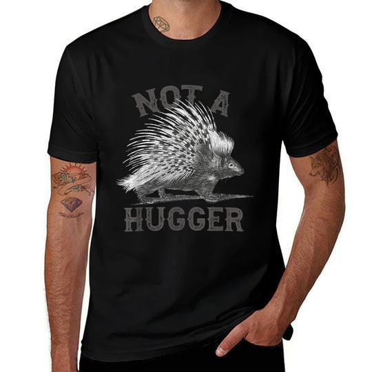Not A Hugger, Funny Porcupine, Antisocial Joke Vintage Style  Moisture-wicking T-Shirt