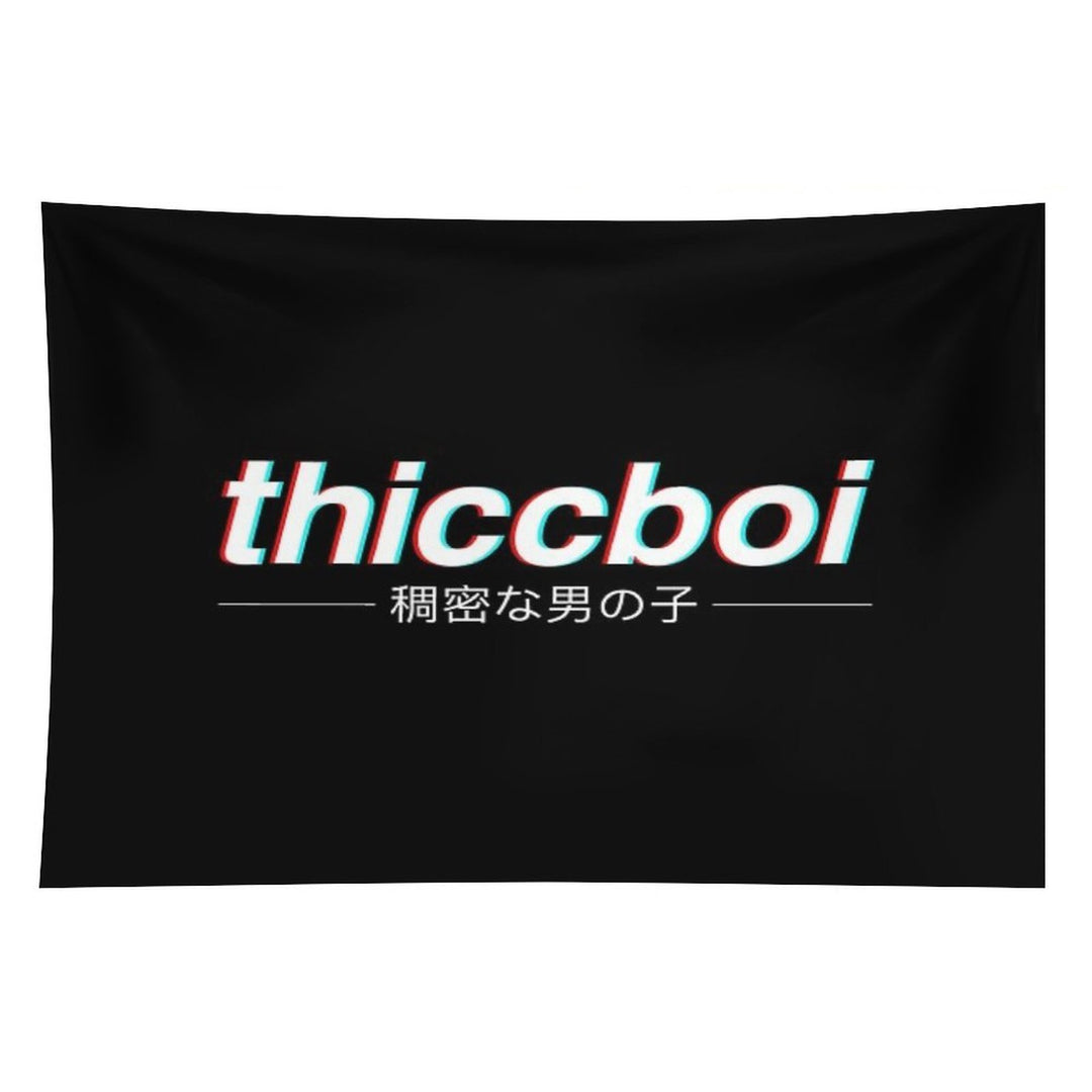 Aesthetic Japanese Thicc Boi Logo Tapestry