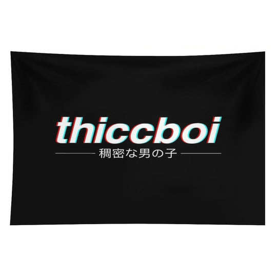 Aesthetic Japanese Thicc Boi Logo Tapestry