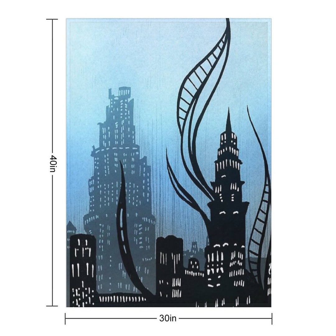 Amaurot - Inktober Eco-conscious Throw Blanket