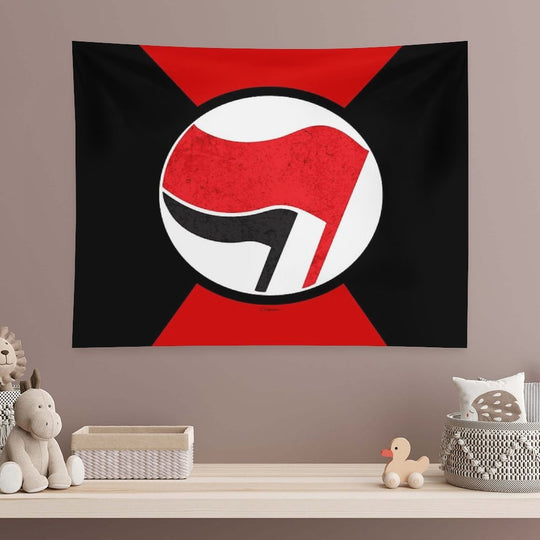 ANTI FASCIST LOGO Tapestry