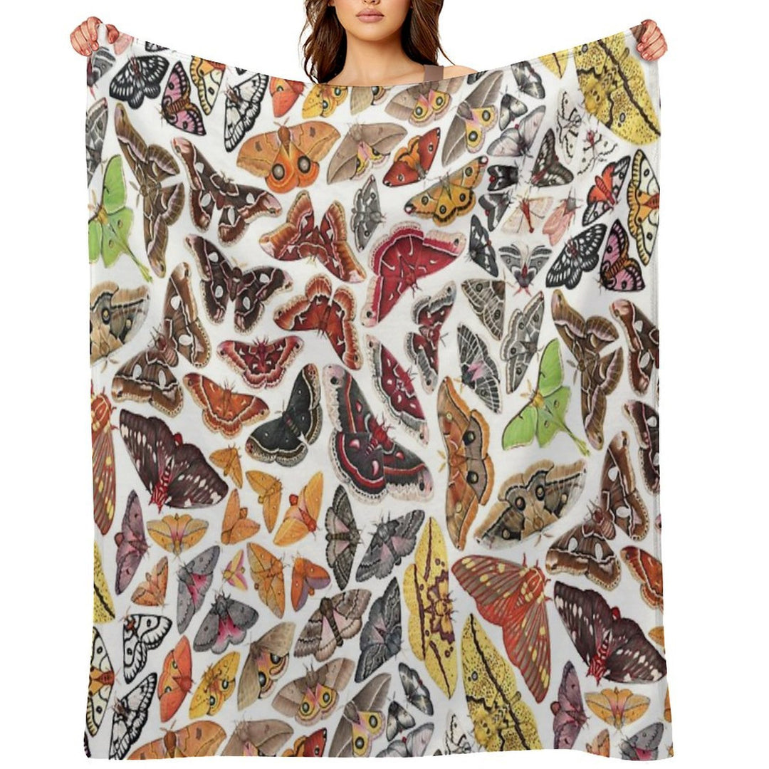 Saturniid Moths of North America Pattern Gift-ready Throw Blanket