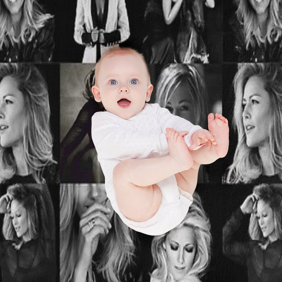 Helene Fischer Collage Quick-dry Throw Blanket