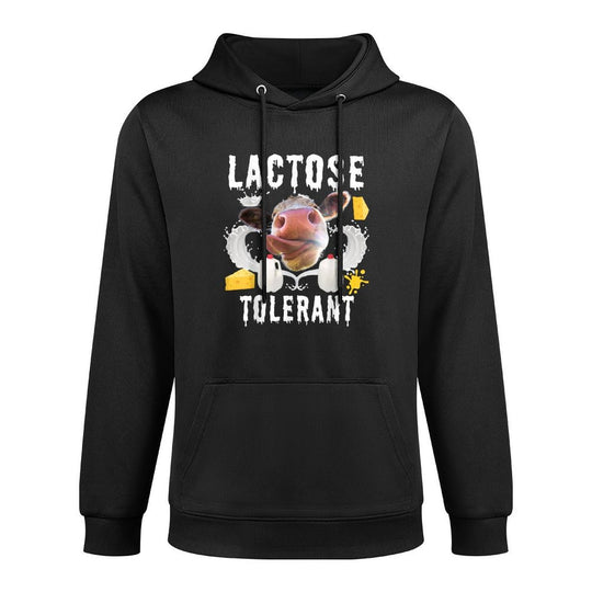 Lactose Tolerant, Funny Lactose Tolerant Meme, Unhinged Meme Durable Construction Hoodie