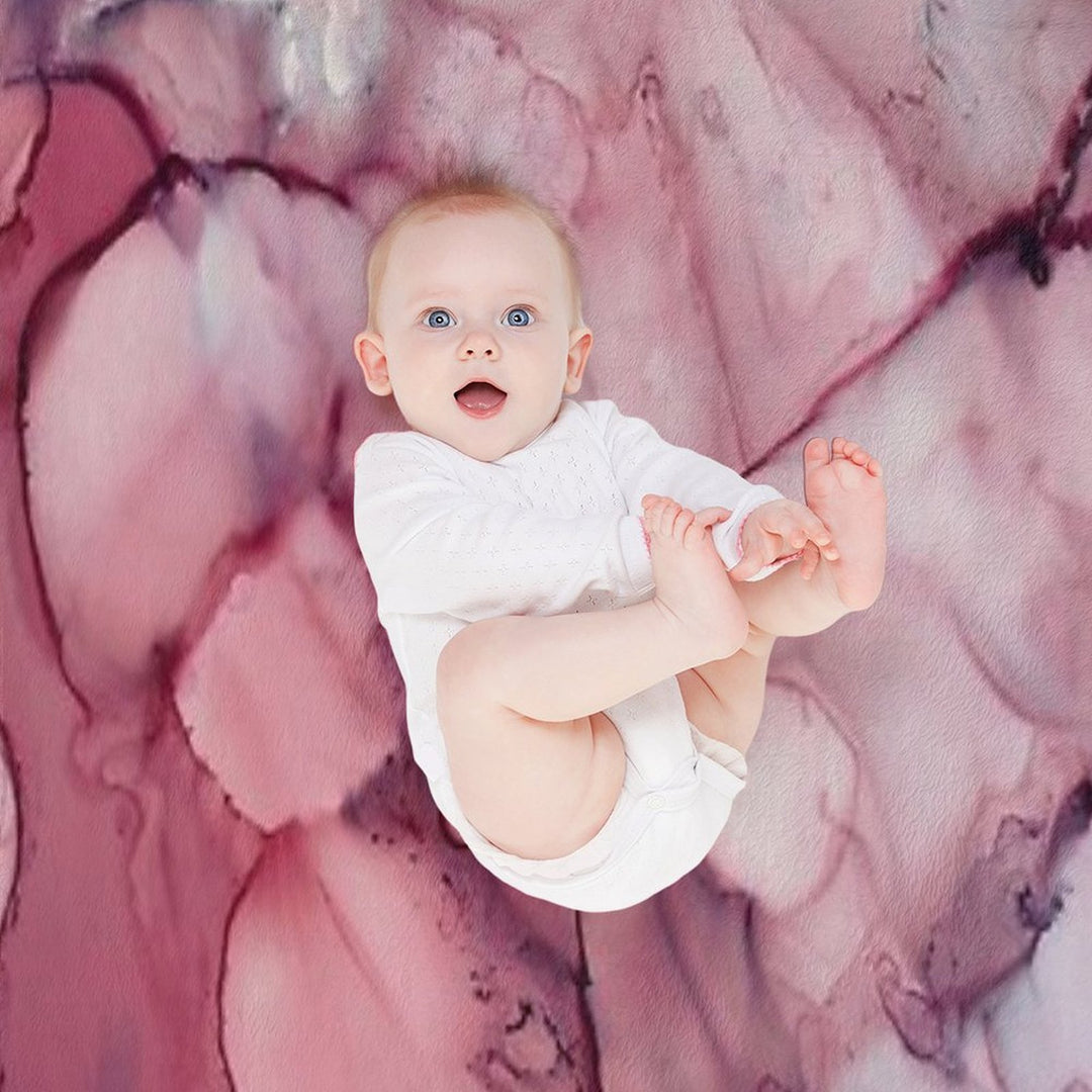 Liquid Mauve Abstract Compact Throw Blanket