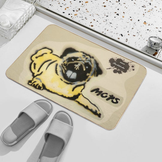 A Lying Pug  Odorless Bath Mat