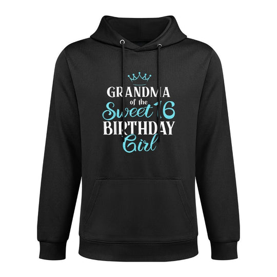 Grandma Of Sweet 16th Birthday Sixteen Squad Bday Party Blue Relaxed Fit Hoodie