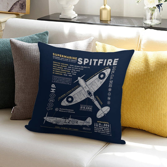 Spitfire Soft Luxury Feel Throw Pillow