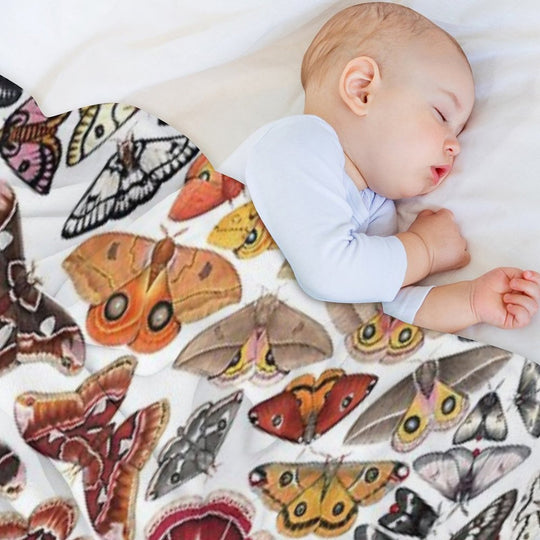 Saturniid Moths of North America Pattern Gift-ready Throw Blanket