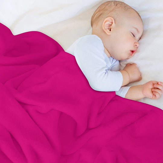 Hot Pink Fuchsia Solid Color Decor Quick-dry Throw Blanket