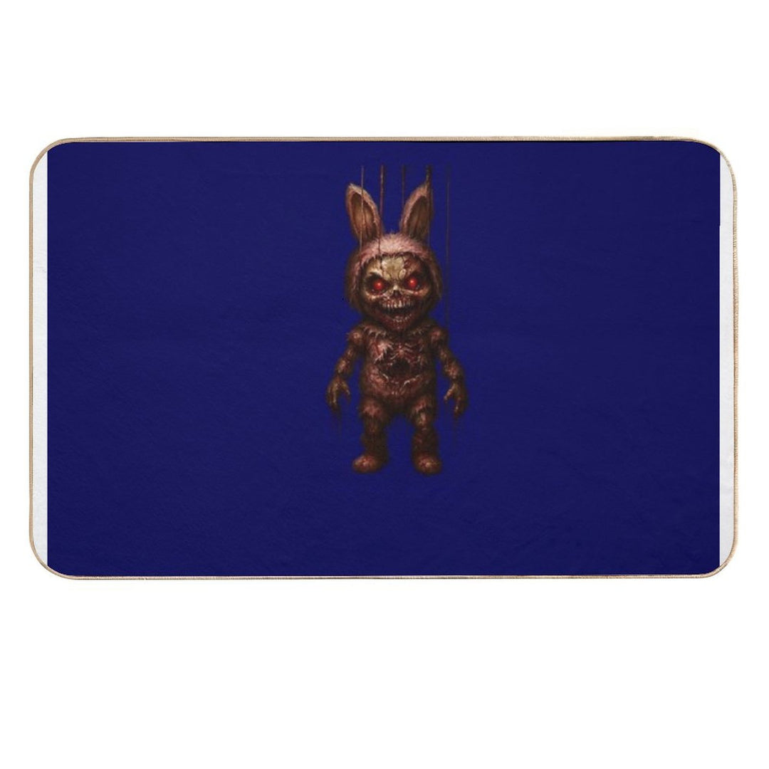Creepy Marionette Bunny Horror Monster Art  Rapid-Drying Bath Mat