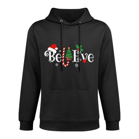 BEST BELIEVE CHRISTMAS PAJAMA SHIRT EVER Xmas Family Funny Breathable Fabric Hoodie
