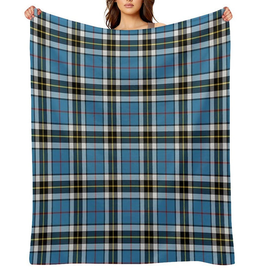 Thompson Blue Dress Tartan  Clan Thomson  Cute Tartan Compact Throw Blanket
