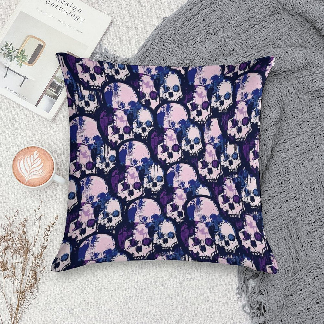 Skull City Soft Decorative Cover Throw Pillow