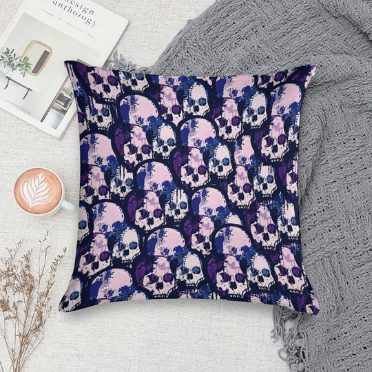 Skull City Soft Decorative Cover Throw Pillow