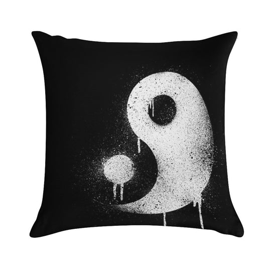 Graffiti Zen Master - Spray Paint Yin Yang Soft Gift Ready Throw Pillow