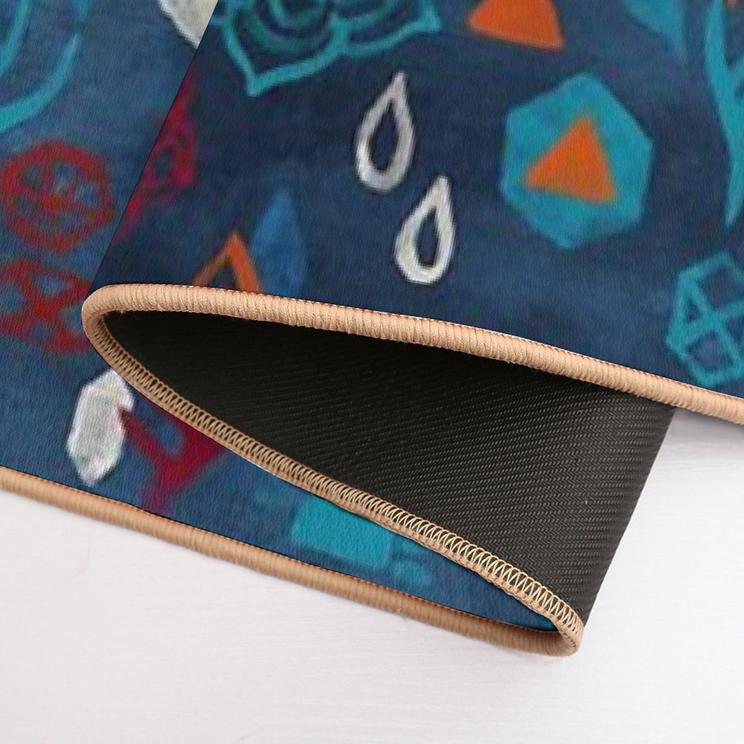 Earth, Water, Fire, Air - A Watercolor Pattern  Odorless Bath Mat