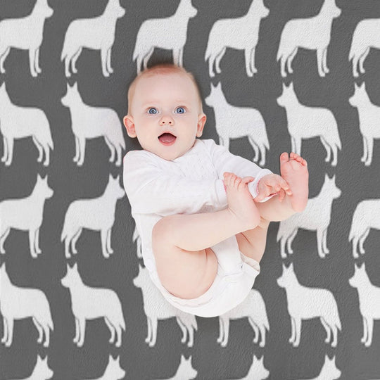 Australian Cattle Dog Silhouette(s) Durable Throw Blanket