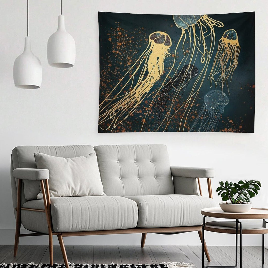 Metallic Jellyfish Tapestry