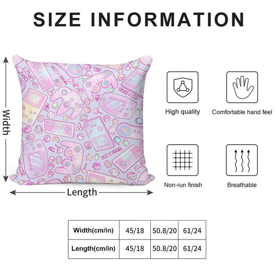 Game Over! Soft Durable Construction Throw Pillow