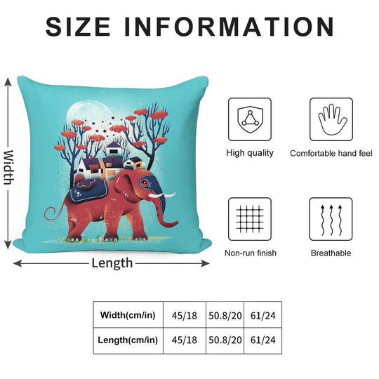 A Colorful Ride Soft Luxury Feel Throw Pillow