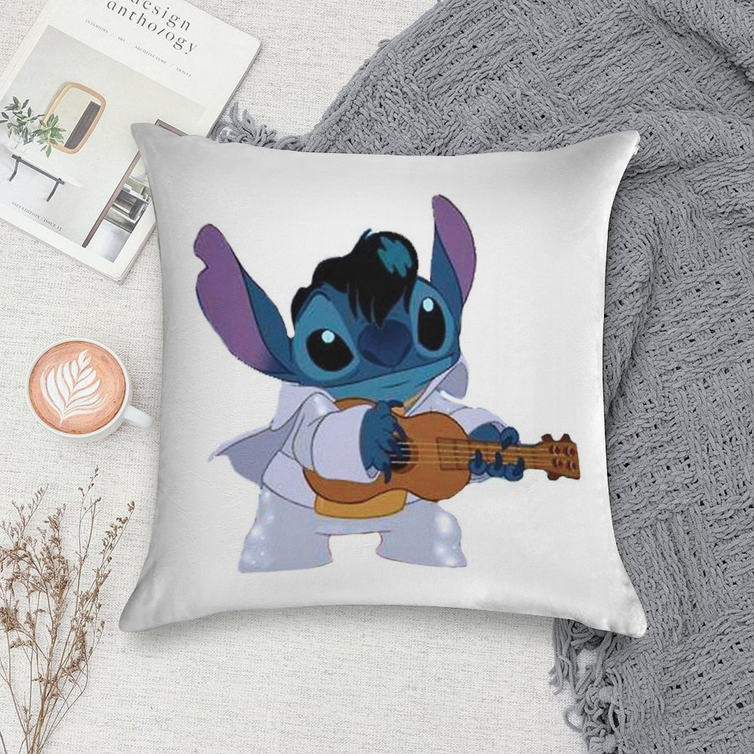 Stitch – Elvis Soft Short Plush Fabric Throw Pillow
