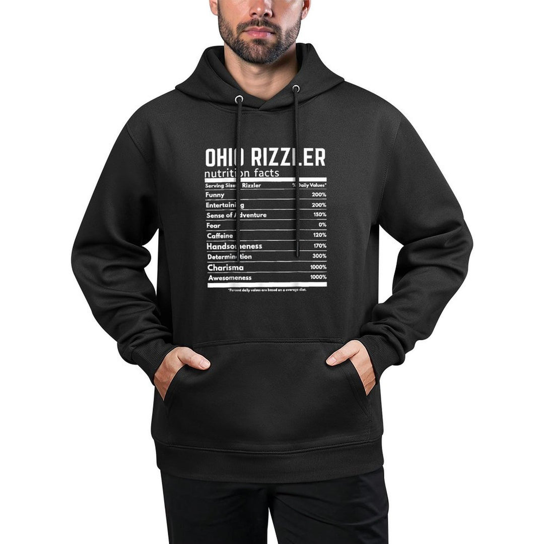 Ohio RIzzler Nutrition Facts Meme Rizz Internet Memes Gen Z Relaxed Fit Hoodie