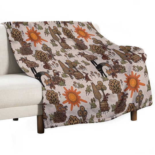 In The Beginning of The World - Watership Down Pattern Anti-pilling Throw Blanket
