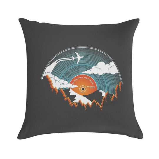 Sunburst Records Redux Soft Easy Maintenance Throw Pillow