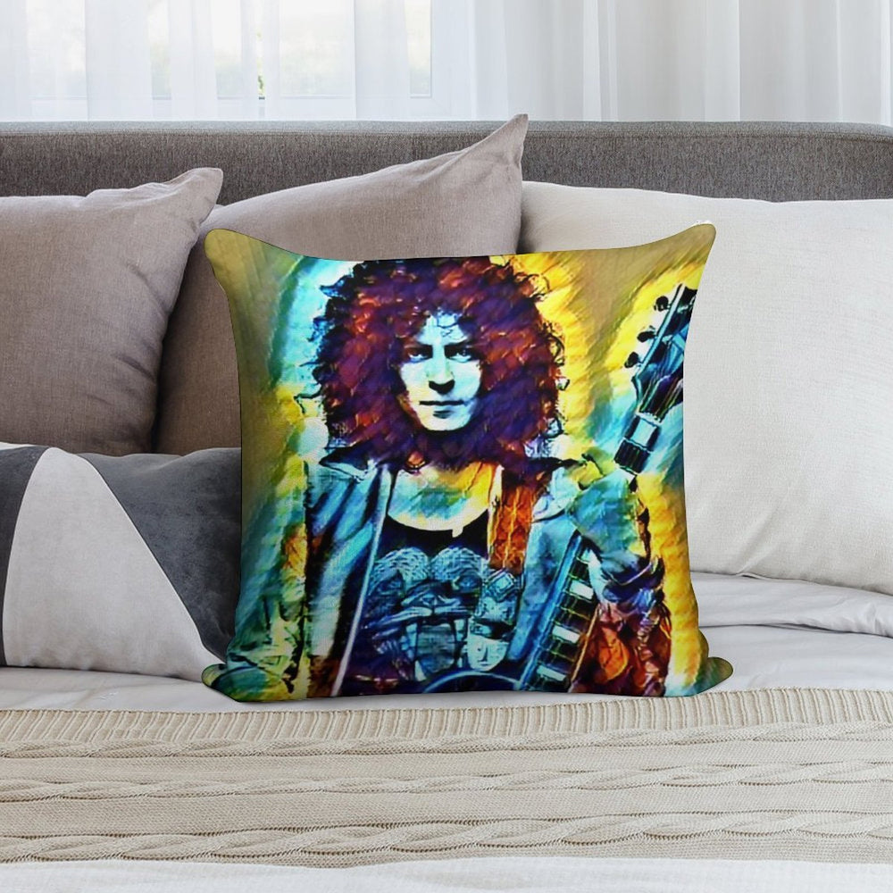 Marc Bolan Soft Hidden Zipper Throw Pillow
