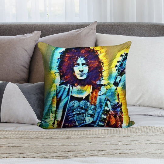 Marc Bolan Soft Hidden Zipper Throw Pillow