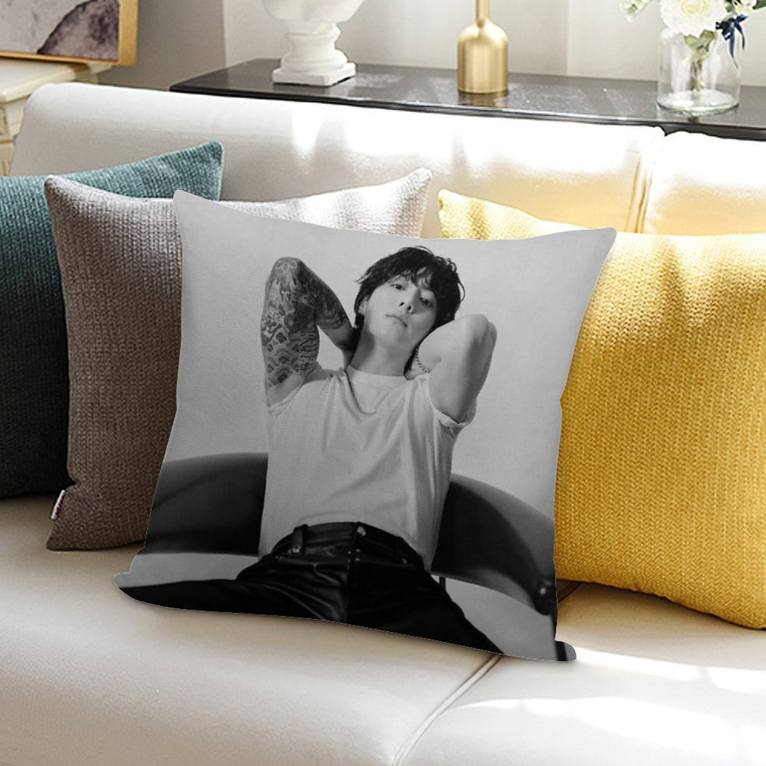 Jungkook- Seven Photoshoot Soft Short Plush Fabric Throw Pillow