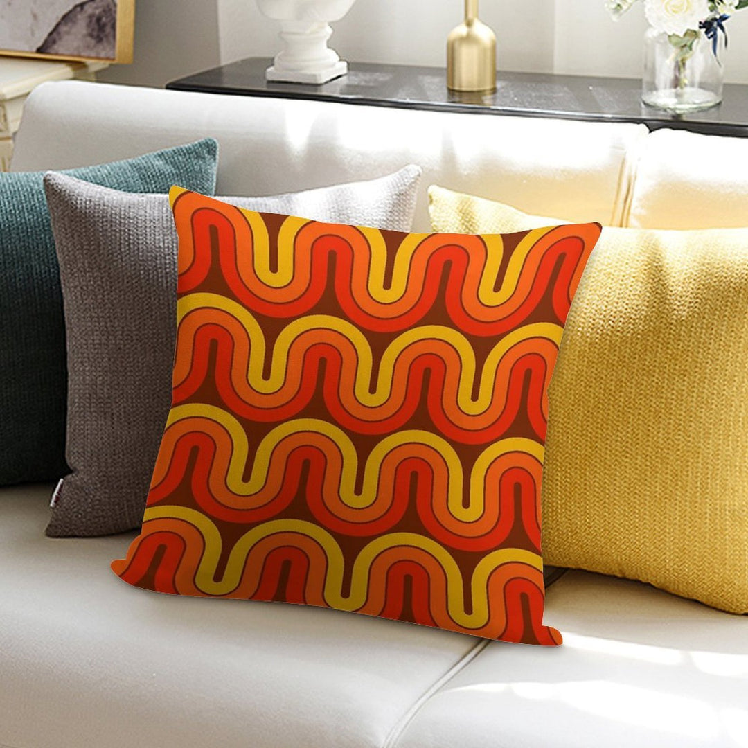Retro Geometric Gradient Design 839 Soft Gift Ready Throw Pillow