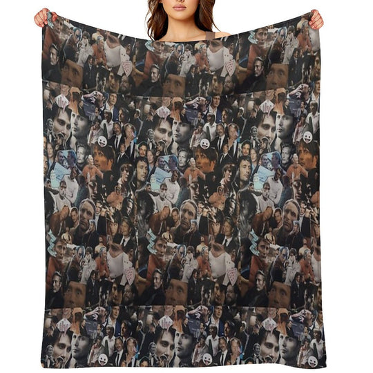Mads Mikkelsen Collage Multi-functional Throw Blanket