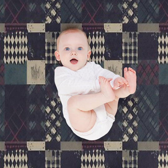 Grunge Tartan Patchwork Velvety-soft Throw Blanket