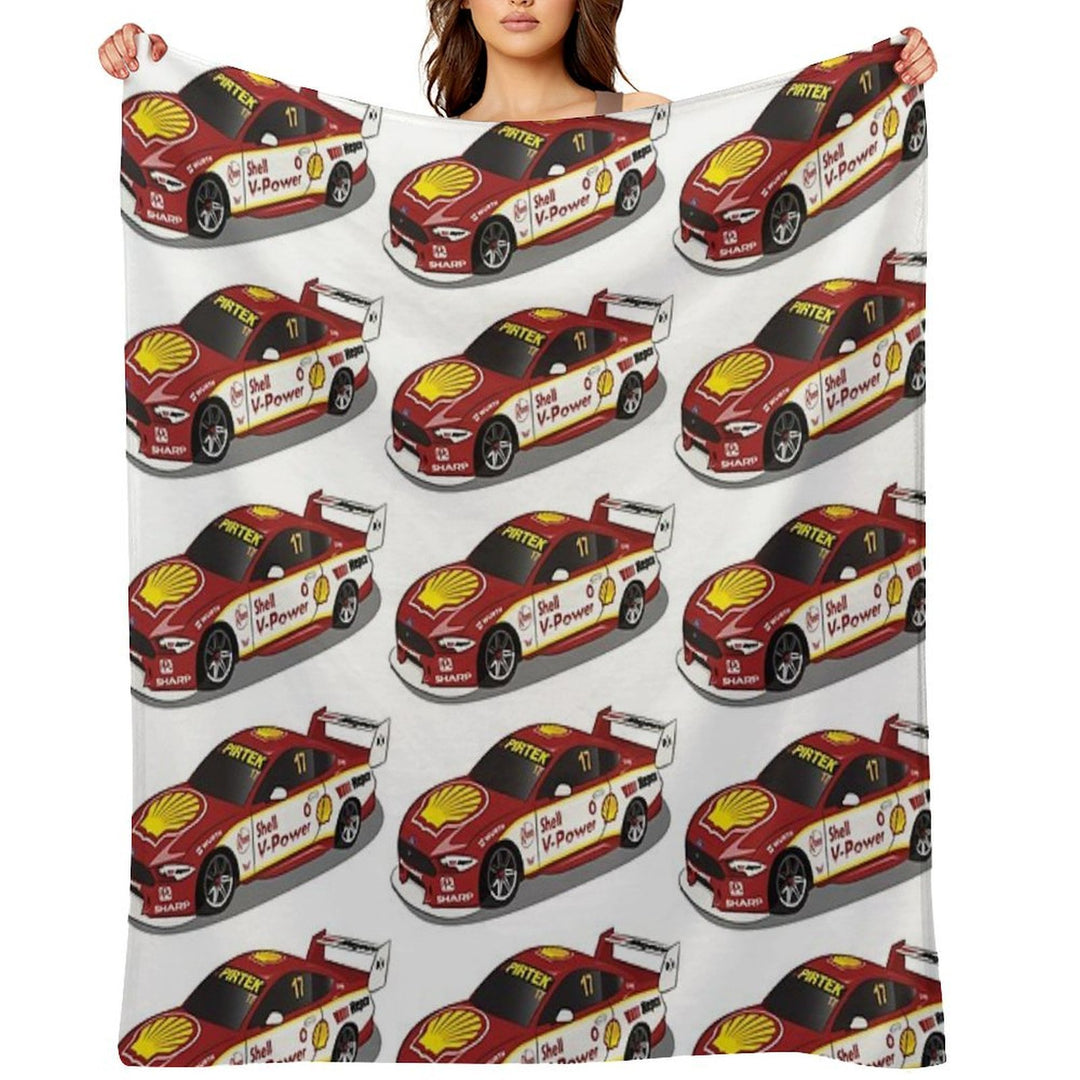Scott McLaughlin 17 Ford Mustang 2019 Sustainable Throw Blanket