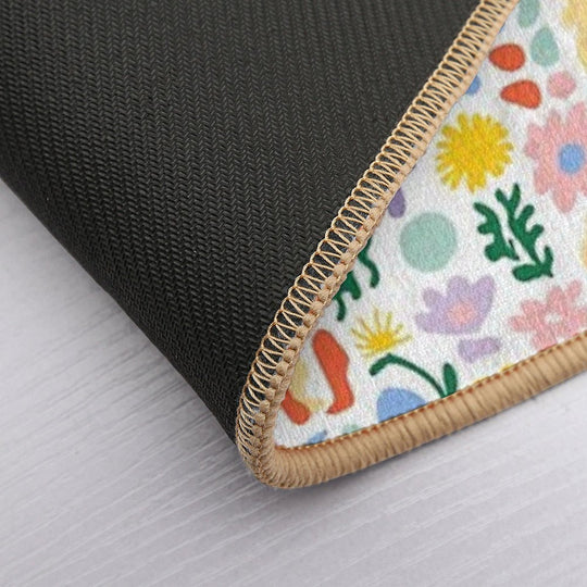 Matisse Inspired Abstract Floral Pattern  Odorless Bath Mat