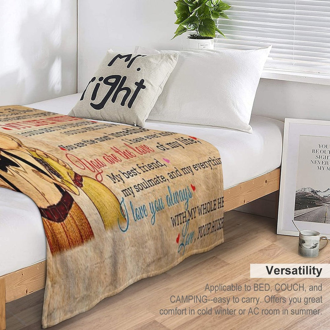 Carl And Ellie To My Wife I Love You Always With My Whole Heart, Valentines Gift For Wife Velvety-soft Throw Blanket