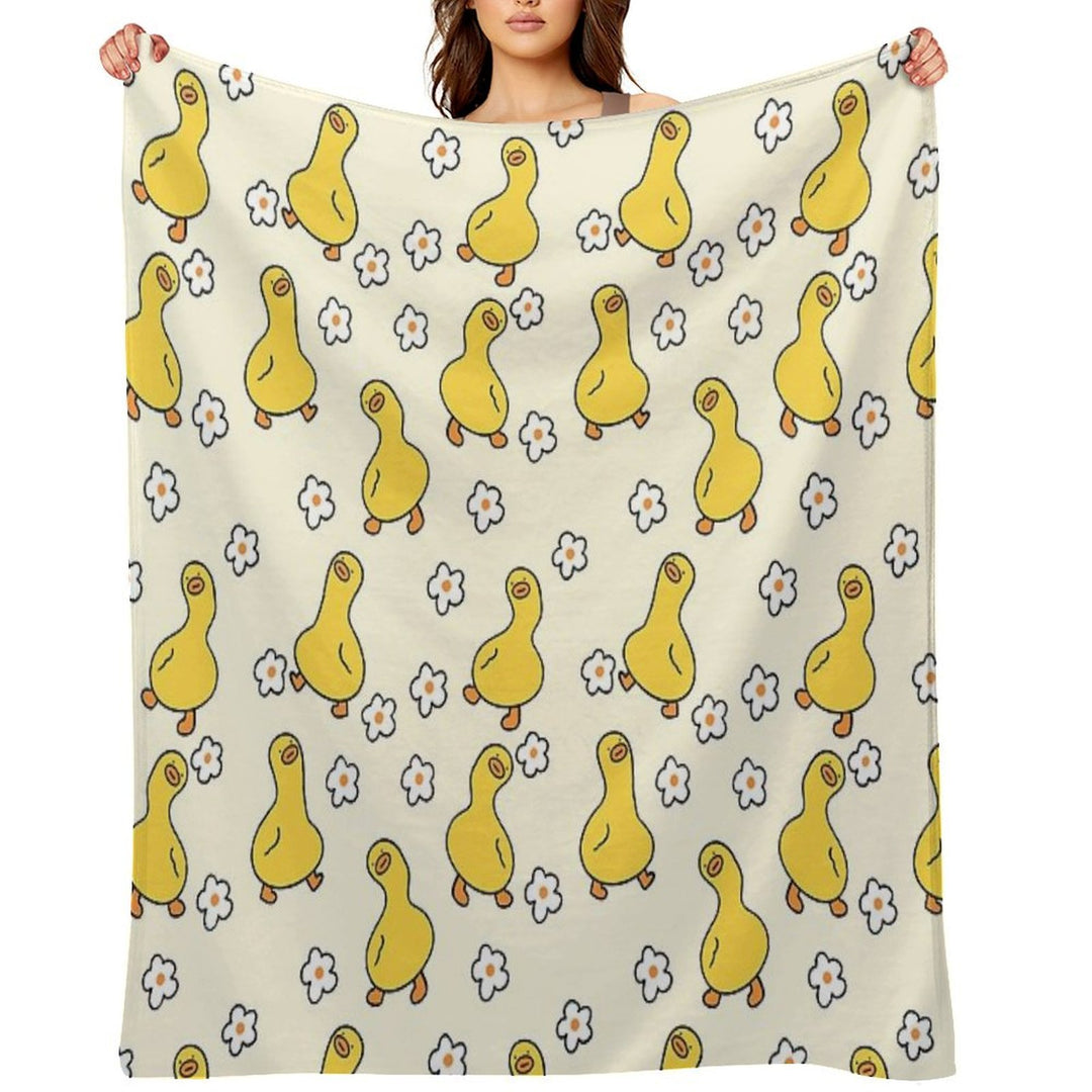 Cute Duck Pattern Perfect For Duck Owners Premium Throw Blanket