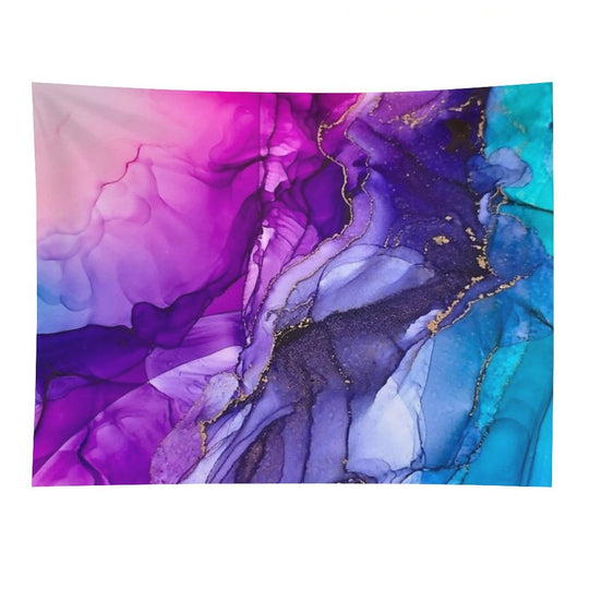 Abstract Vibrant Rainbow Ombre Tapestry