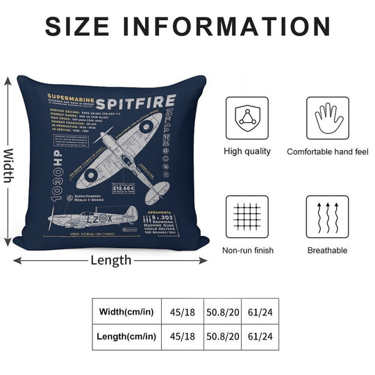 Spitfire Soft Luxury Feel Throw Pillow