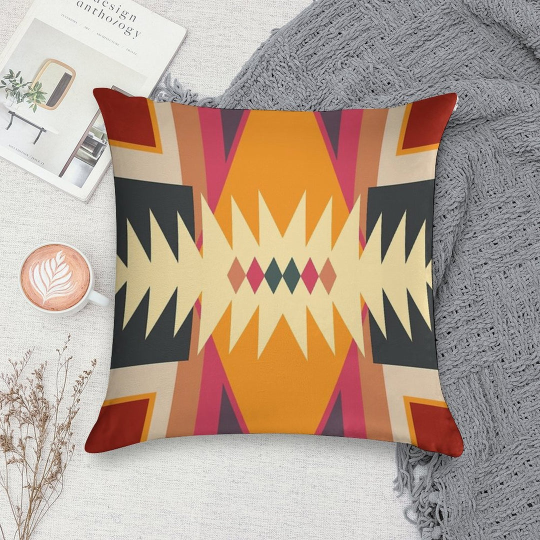 Navajo Design Eight Soft Shrink-Resistant Throw Pillow