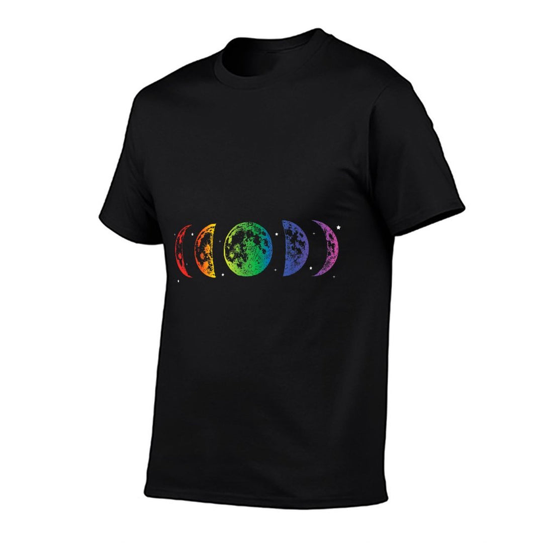 Moon Phase LBGTQ Rainbow Pride Equality Lunar Eclipse  Slim-fit Cut T-Shirt