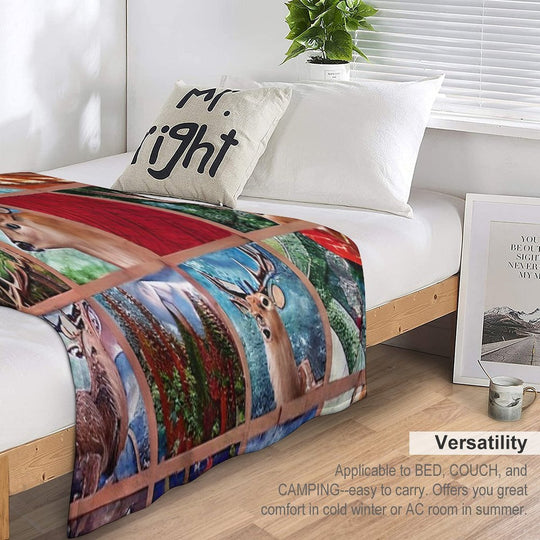 Country Quilt Simulated Quilt Patches Pattern Versatility Throw Blanket