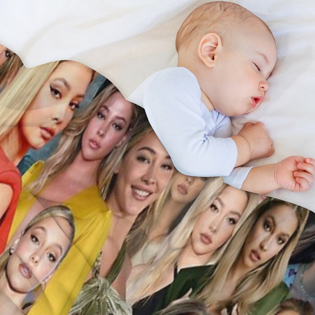 Madelyn Cline Super Fine Beautiful Actress Aesthetic Collage - 1 Anti-pilling Throw Blanket