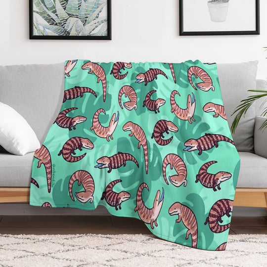 Blue Tongue Skink Travel-friendly Throw Blanket