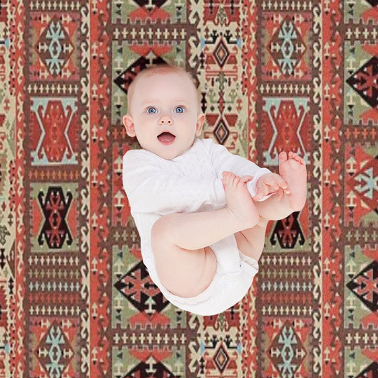 Turkish Kilim Fantasy Magic Carpet Velvety-soft Throw Blanket